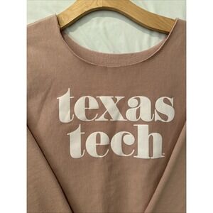 Texas Tech Women's Medium Sweatshirt Pullover DUSTY PINK Boat Neck